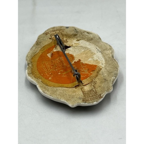 Antique Germany BAVARIAN SCHUMANN Hand Painted Floral Brooch Pin - Picture 11 of 14